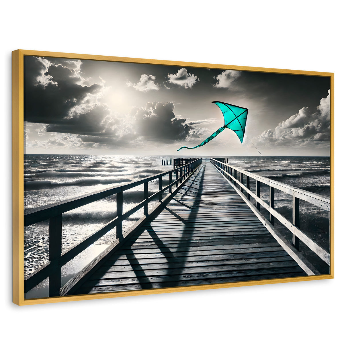 Cuadros Decorativos Canvas Revolution | Aventura En Viento | Rectangular | Portada | Marco Dorado