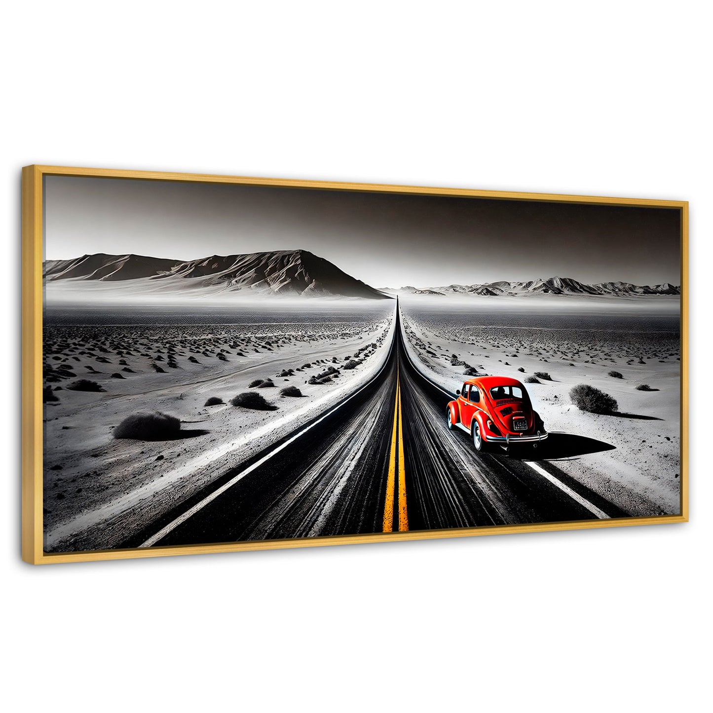 Cuadros Decorativos Canvas Revolution | Aventura Roja | Panoramico | Portada | Marco Madera