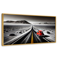 Cuadros Decorativos Canvas Revolution | Aventura Roja | Panoramico | Portada | Marco Madera
