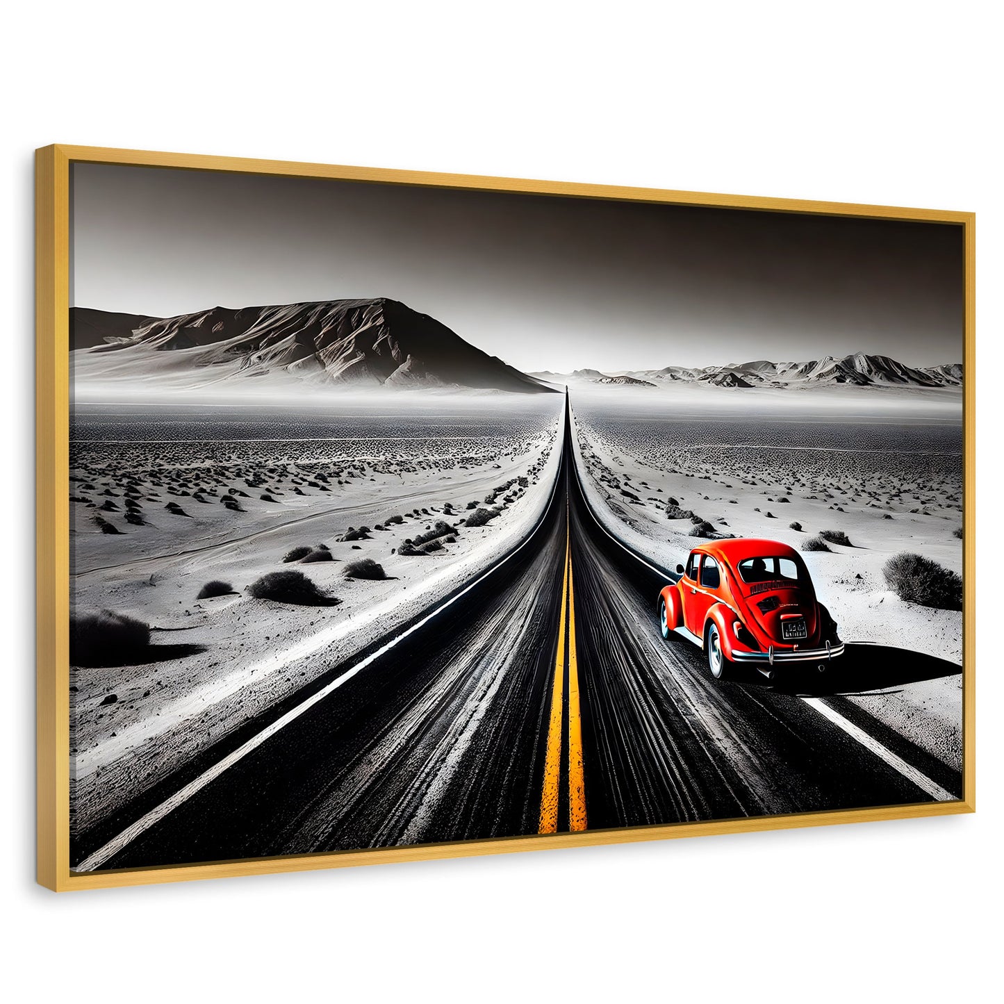 Cuadros Decorativos Canvas Revolution | Aventura Roja | Rectangular | Portada | Marco Dorado