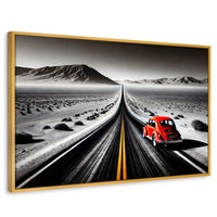 Cuadros Decorativos Canvas Revolution | Aventura Roja | Rectangular | Portada | Marco Dorado