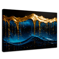 Cuadros Decorativos Canvas Revolution | Azul Dorado | Rectangular | Portada | Marco SinMarco