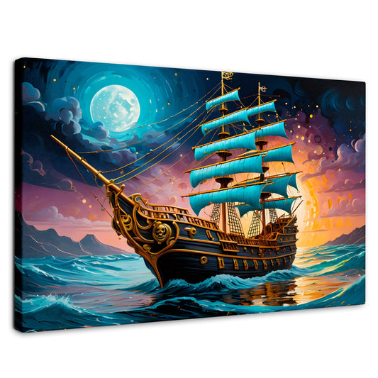Cuadros Decorativos Canvas Revolution | Barco Mar Profundo | Rectangular | Portada | Marco SinMarco