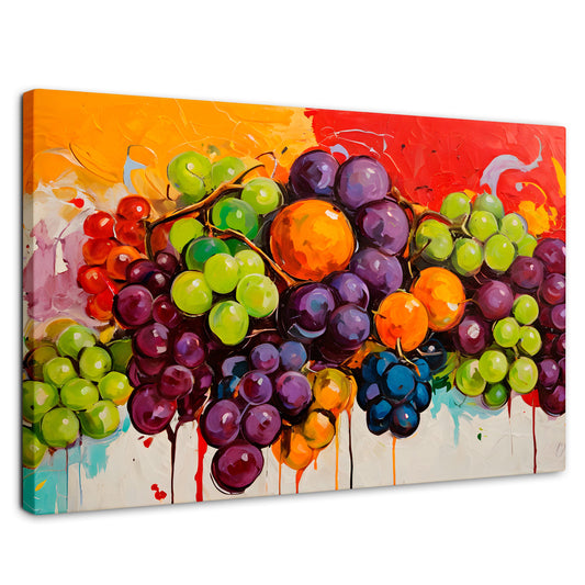 Cuadros Decorativos Canvas Revolution | Bodegon Con Uvas | Rectangular | Portada