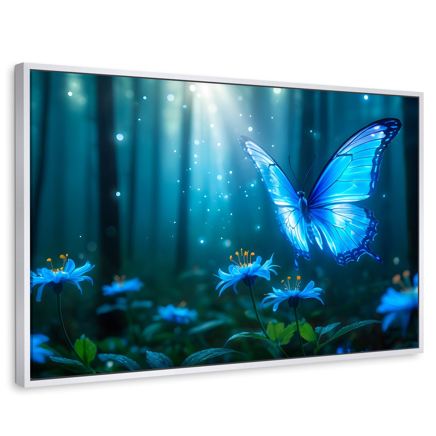 Cuadros Decorativos Canvas Revolution | Bosque Celeste | Rectangular | Portada | Marco Blanco