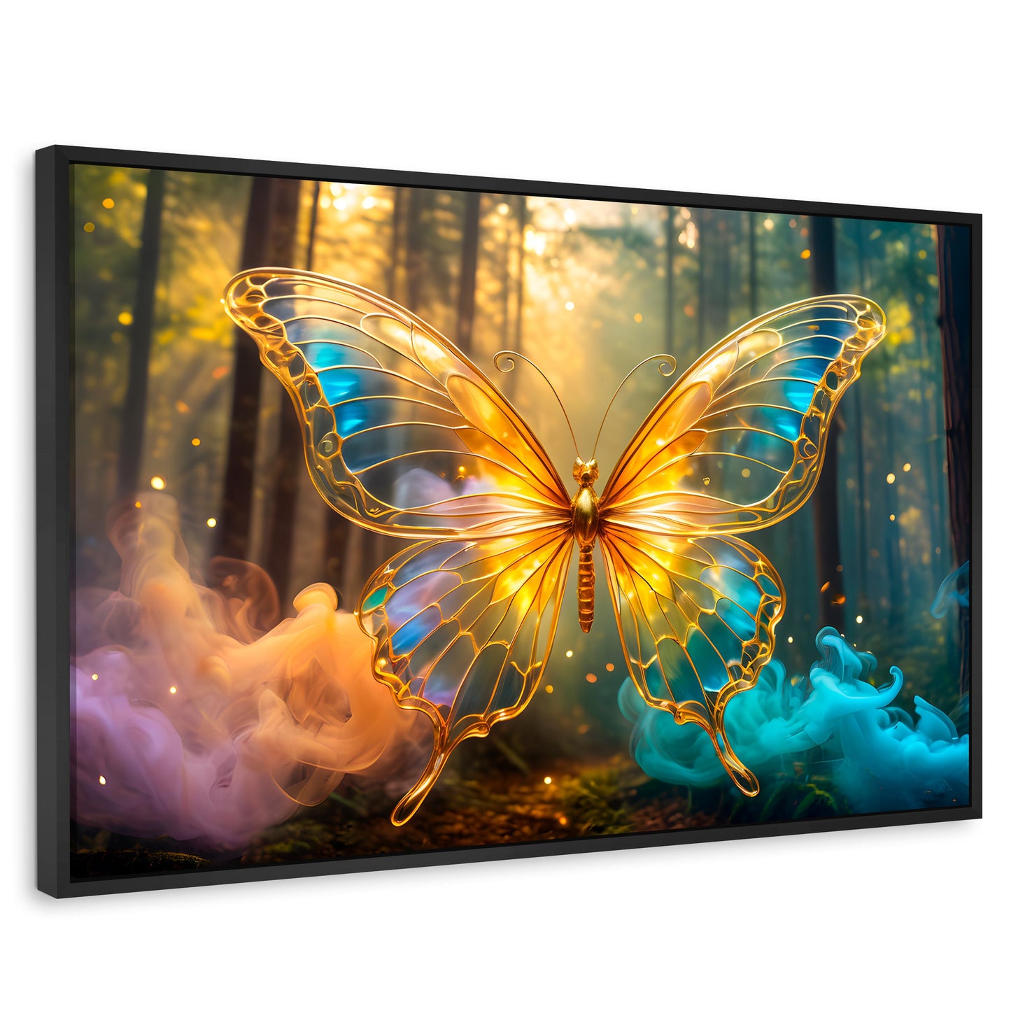 Cuadros Decorativos Canvas Revolution | Bosque De Cristal | Rectangular | Portada | Marco Negro