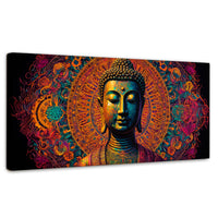 Cuadros Decorativos Canvas Revolution | Buda Sobre Mandala | Panoramico | Portada