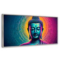 Cuadros Decorativos Canvas Revolution | Buda Sobre Universo | Panoramico | Portada | Marco Blanco