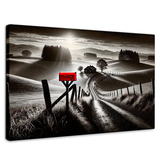 Cuadros Decorativos Canvas Revolution | Buzon En La Pradera | Rectangular | Portada | Marco SinMarco