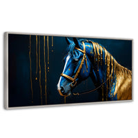 Cuadros Decorativos Canvas Revolution | Caballo Celestial | Panoramico | Portada | Marco Blanco