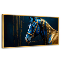 Cuadros Decorativos Canvas Revolution | Caballo Celestial | Panoramico | Portada | Marco Madera
