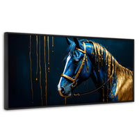 Cuadros Decorativos Canvas Revolution | Caballo Celestial | Panoramico | Portada | Marco Plateado