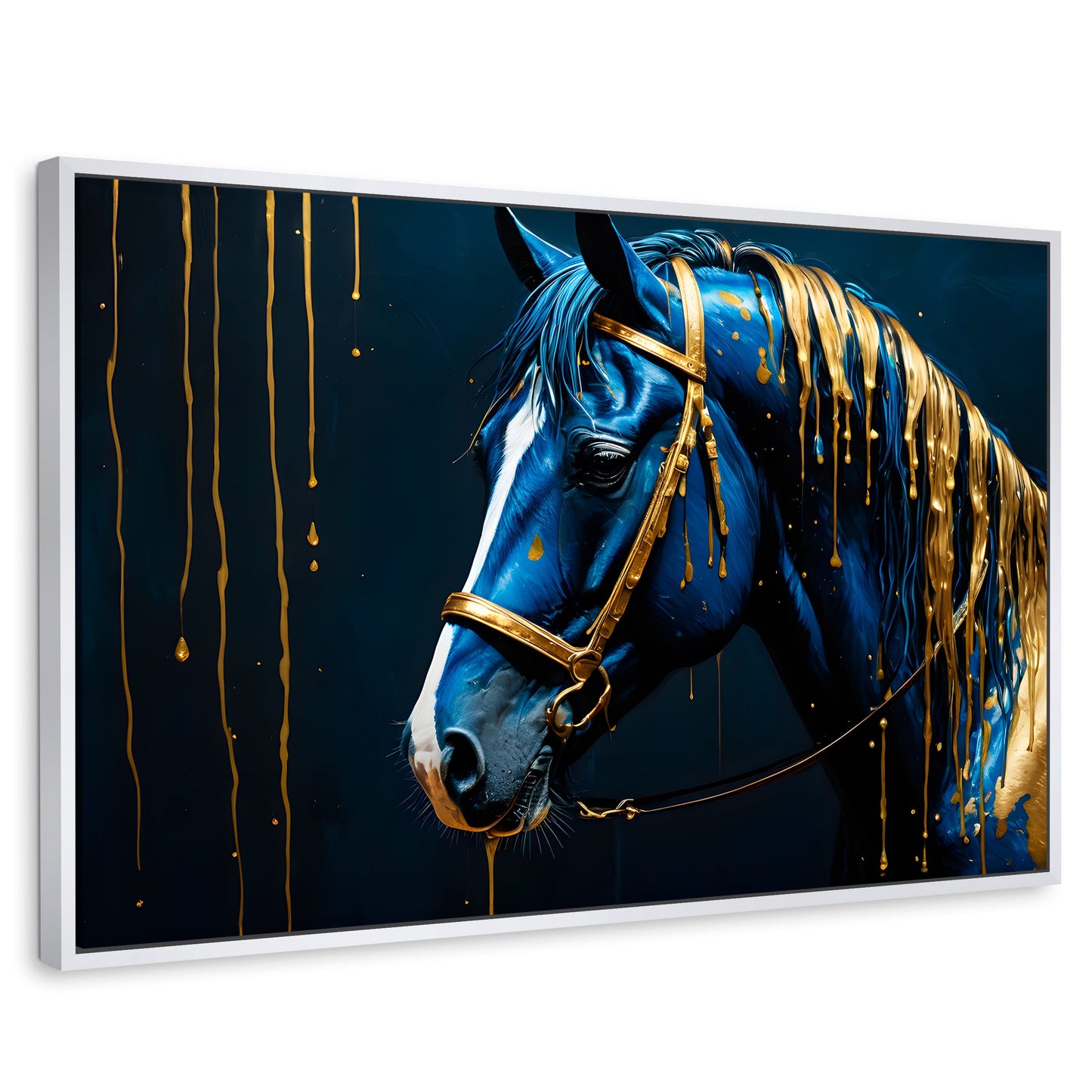 Cuadros Decorativos Canvas Revolution | Caballo Celestial | Rectangular | Portada | Marco Blanco