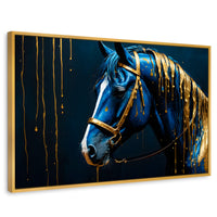 Cuadros Decorativos Canvas Revolution | Caballo Celestial | Rectangular | Portada | Marco Dorado