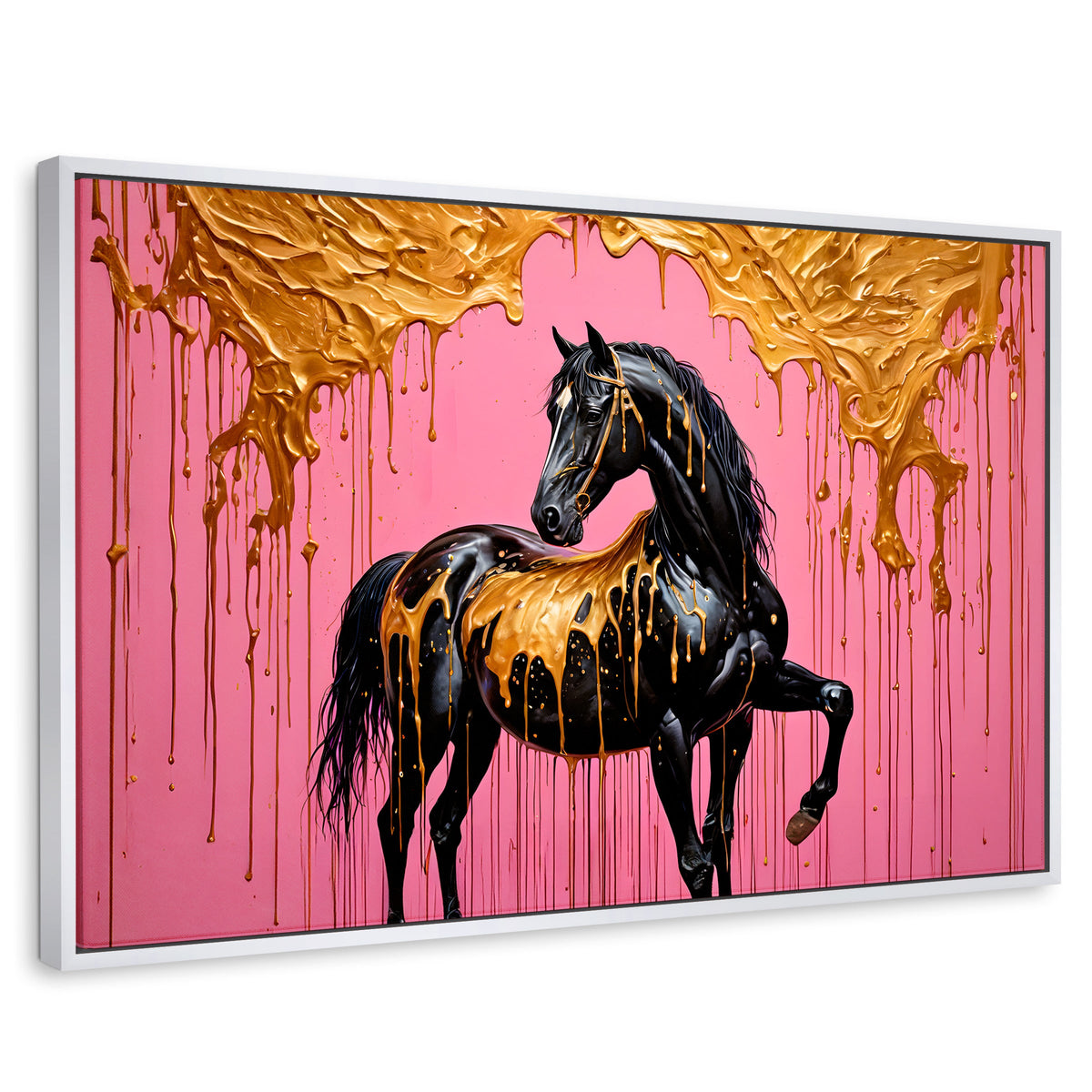 Cuadros Decorativos Canvas Revolution | Caballo Oro Rosa | Rectangular | Portada