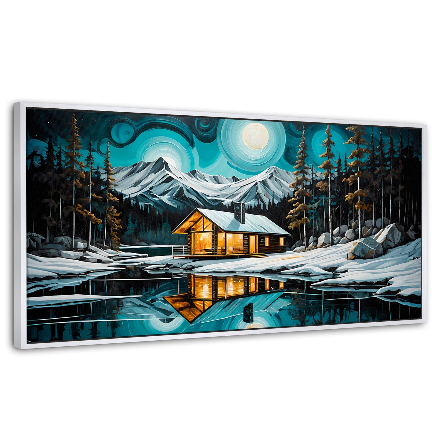 Cuadros Decorativos Canvas Revolution | Cabana Y Reflejo | Panoramico | Portada