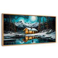 Cuadros Decorativos Canvas Revolution | Cabana Y Reflejo | Panoramico | Portada
