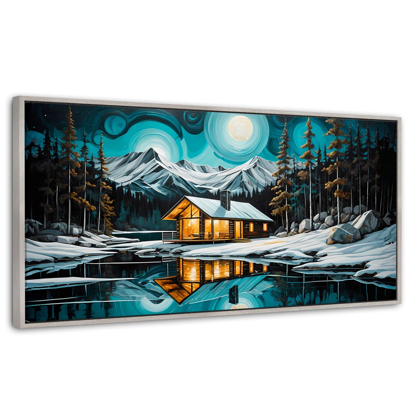 Cuadros Decorativos Canvas Revolution | Cabana Y Reflejo | Panoramico | Portada
