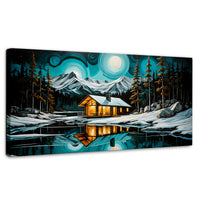 Cuadros Decorativos Canvas Revolution | Cabana Y Reflejo | Panoramico | Portada