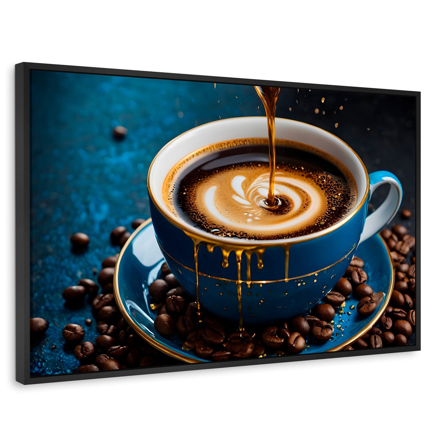 Cuadros Decorativos Canvas Revolution | Cafe Armonioso | Rectangular | Portada | Marco Negro