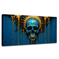 Cuadros Decorativos Canvas Revolution | Calavera Zafiro | Panoramico | Portada | Marco SinMarco
