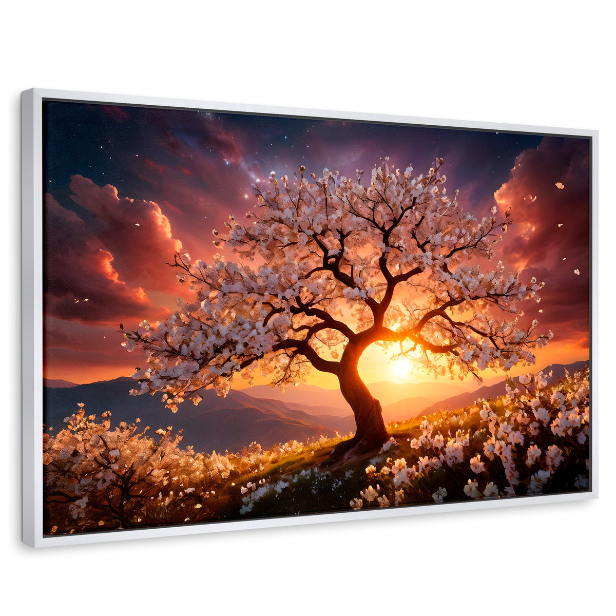 Cuadros Decorativos Canvas Revolution | Calido Resplandor | Rectangular | Portada | Marco Blanco