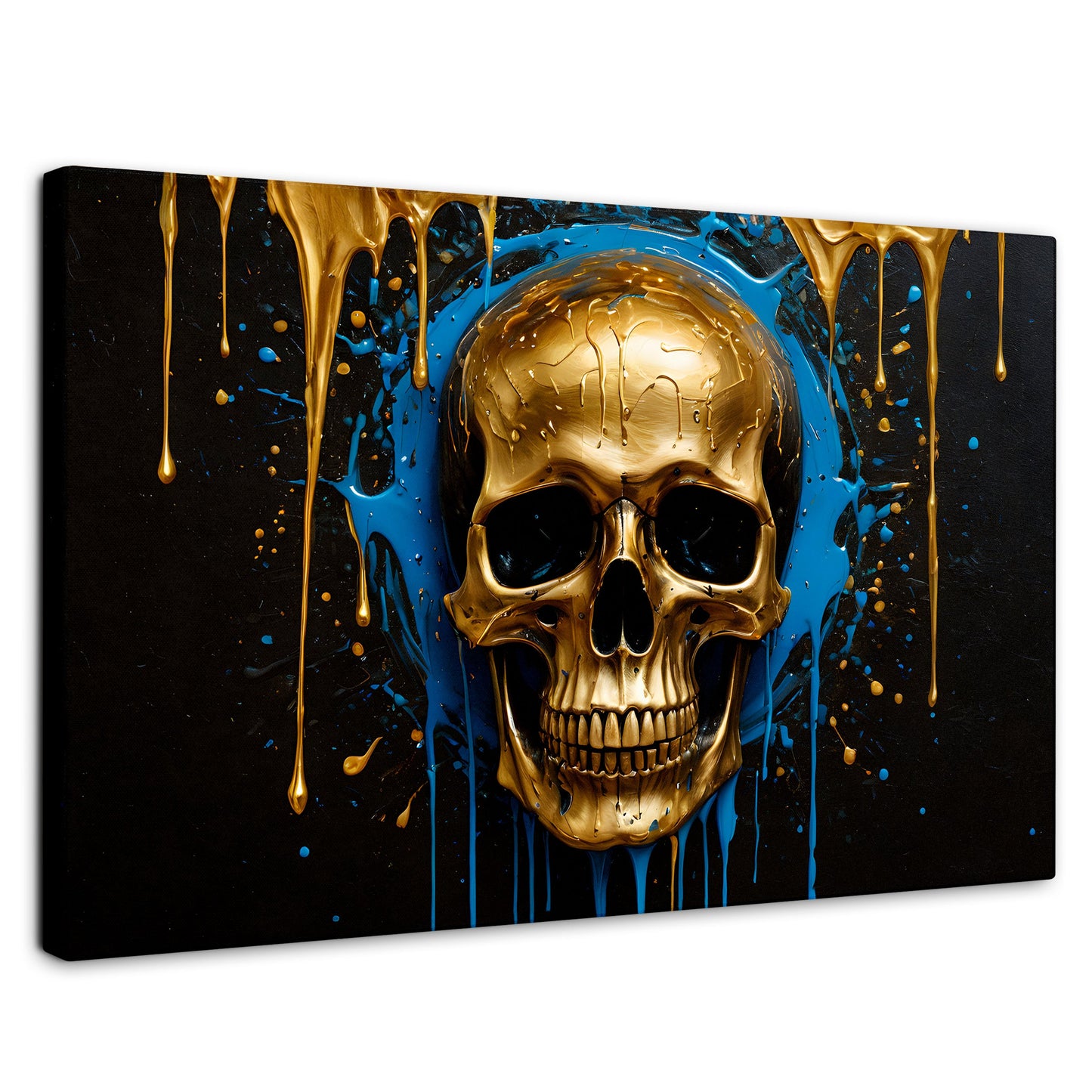 Cuadros Decorativos Canvas Revolution | Calvera Azul Dorado | Rectangular | Portada | Marco SinMarco
