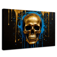 Cuadros Decorativos Canvas Revolution | Calvera Azul Dorado | Rectangular | Portada | Marco SinMarco