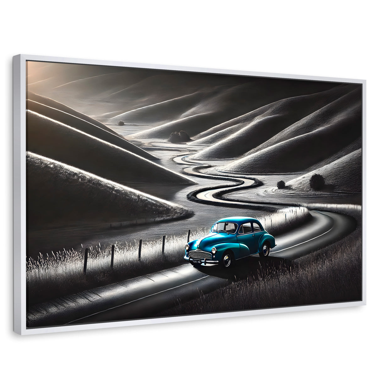 Cuadros Decorativos Canvas Revolution | Carretera Celeste | Rectangular | Portada | Marco Blanco