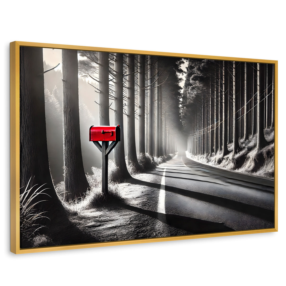 Cuadros Decorativos Canvas Revolution | Carta Al Viento | Rectangular | Portada | Marco Dorado