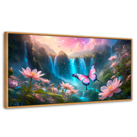 Cuadros Decorativos Canvas Revolution | Cascada De Alas | Panoramico | Portada | Marco Negro