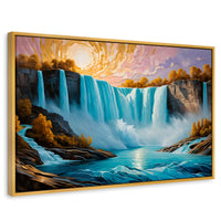 Cuadros Decorativos Canvas Revolution | Cascada Dorada Sol | Rectangular | Portada