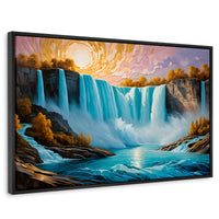 Cuadros Decorativos Canvas Revolution | Cascada Dorada Sol | Rectangular | Portada