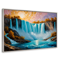 Cuadros Decorativos Canvas Revolution | Cascada Dorada Sol | Rectangular | Portada