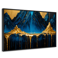 Cuadros Decorativos Canvas Revolution | Cascadas Doradas | Rectangular | Portada | Marco Negro
