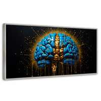 Cuadros Decorativos Canvas Revolution | Cerebro Luminoso | Panoramico | Portada | Marco Blanco