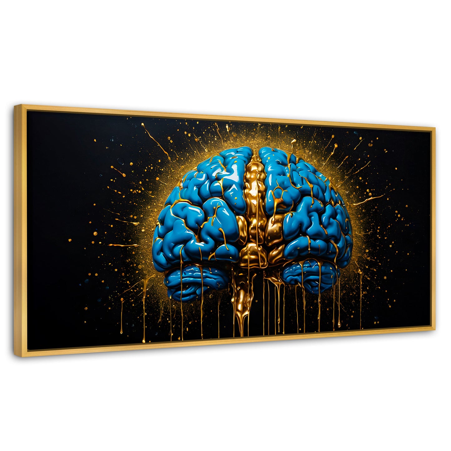Cuadros Decorativos Canvas Revolution | Cerebro Luminoso | Panoramico | Portada | Marco Madera