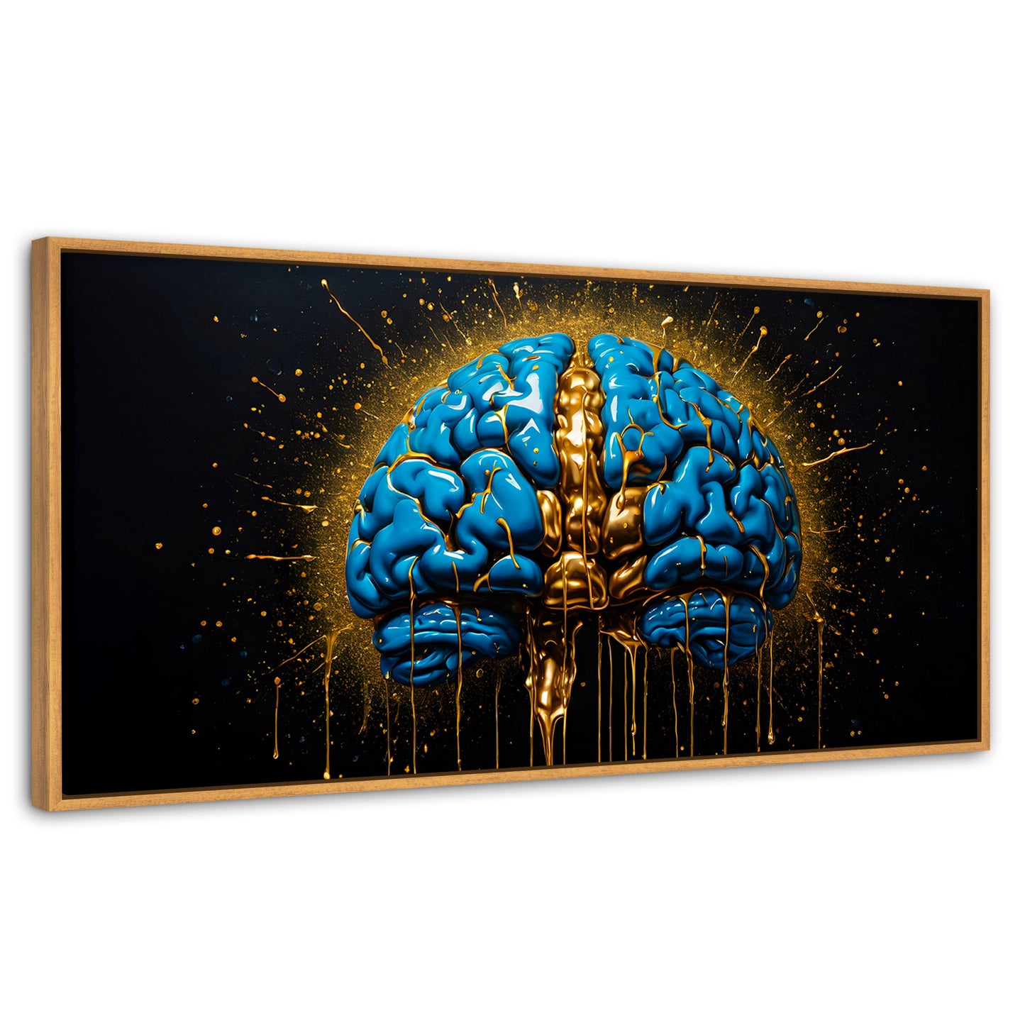 Cuadros Decorativos Canvas Revolution | Cerebro Luminoso | Panoramico | Portada | Marco Negro