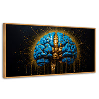 Cuadros Decorativos Canvas Revolution | Cerebro Luminoso | Panoramico | Portada | Marco Negro