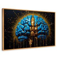 Cuadros Decorativos Canvas Revolution | Cerebro Luminoso | Rectangular | Portada | Marco Madera