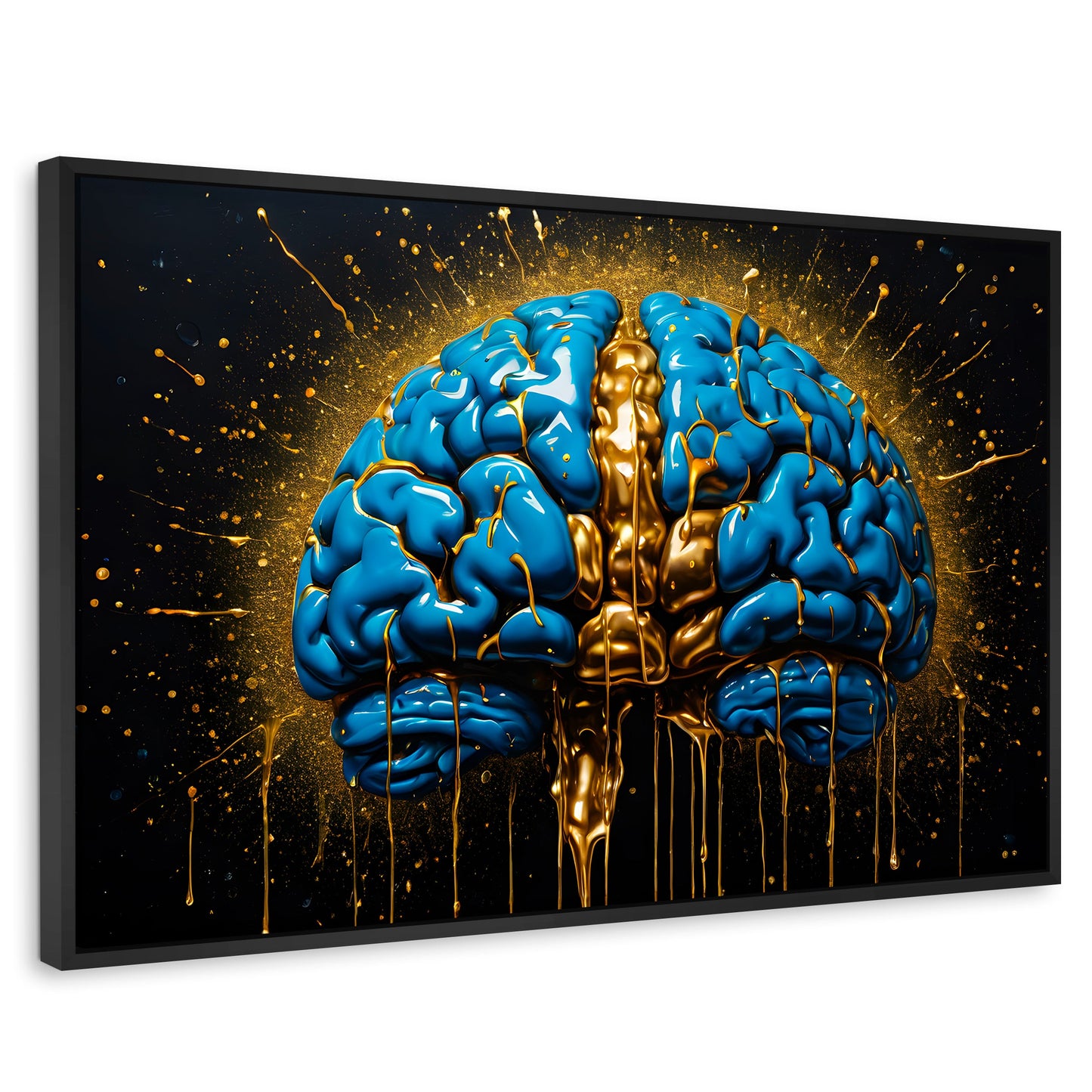 Cuadros Decorativos Canvas Revolution | Cerebro Luminoso | Rectangular | Portada | Marco Negro