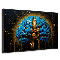 Cuadros Decorativos Canvas Revolution | Cerebro Luminoso | Rectangular | Portada | Marco Negro