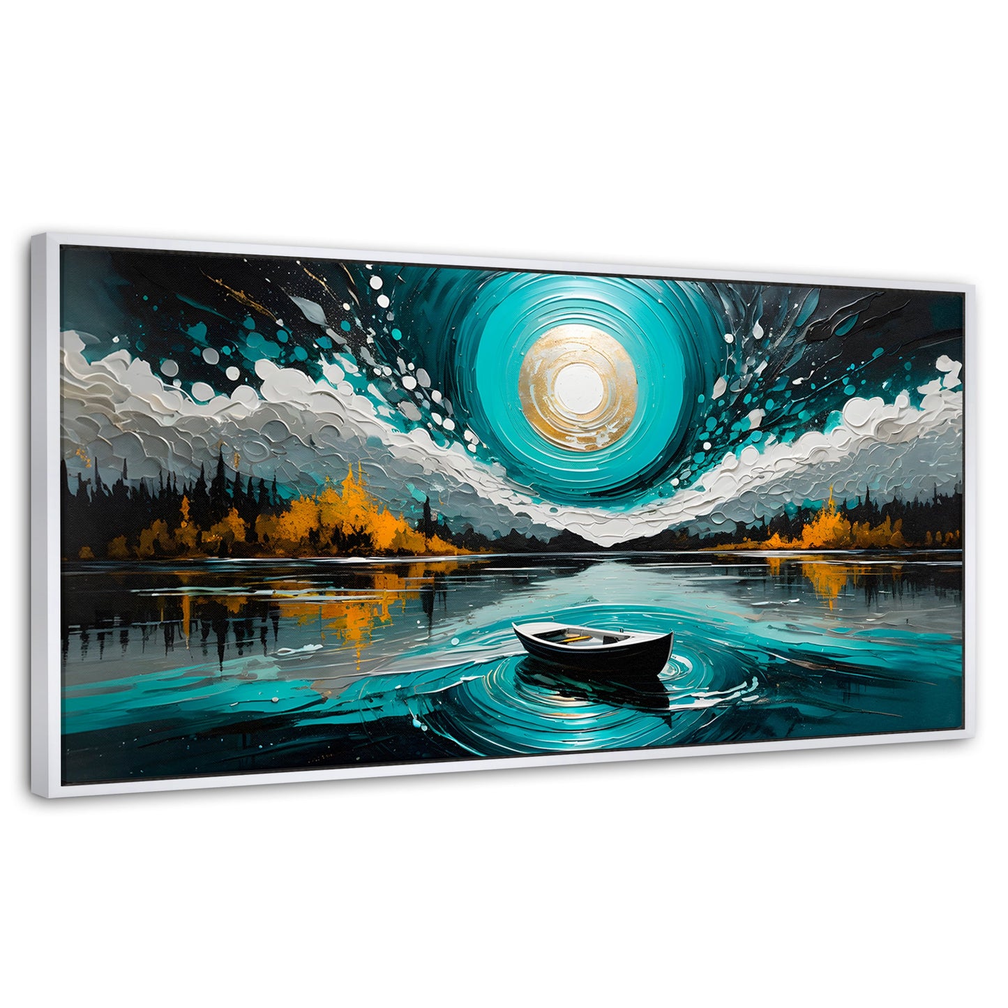 Cuadros Decorativos Canvas Revolution | Cielo En El Lago | Panoramico | Portada