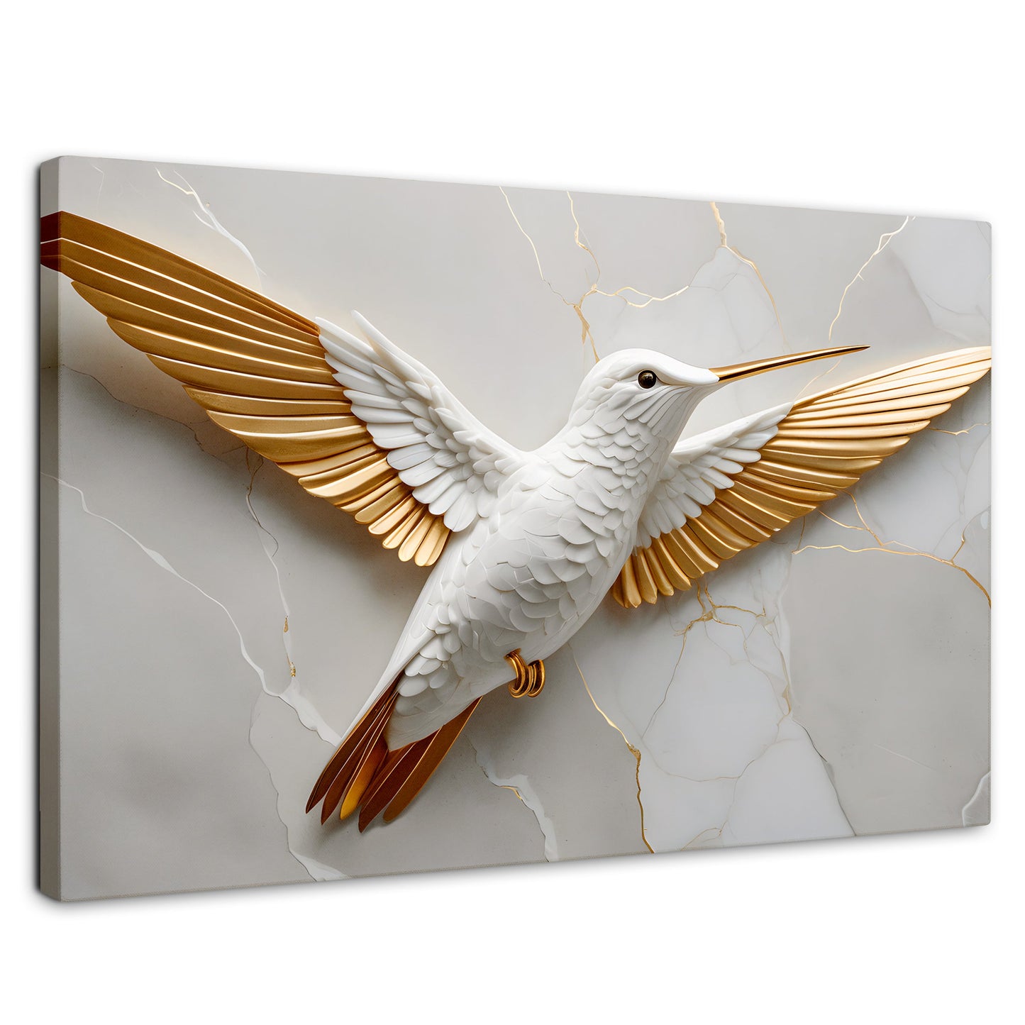 Cuadros Decorativos Canvas Revolution | Colibri Ala Dorada | Rectangular | Portada | Marco SinMarco
