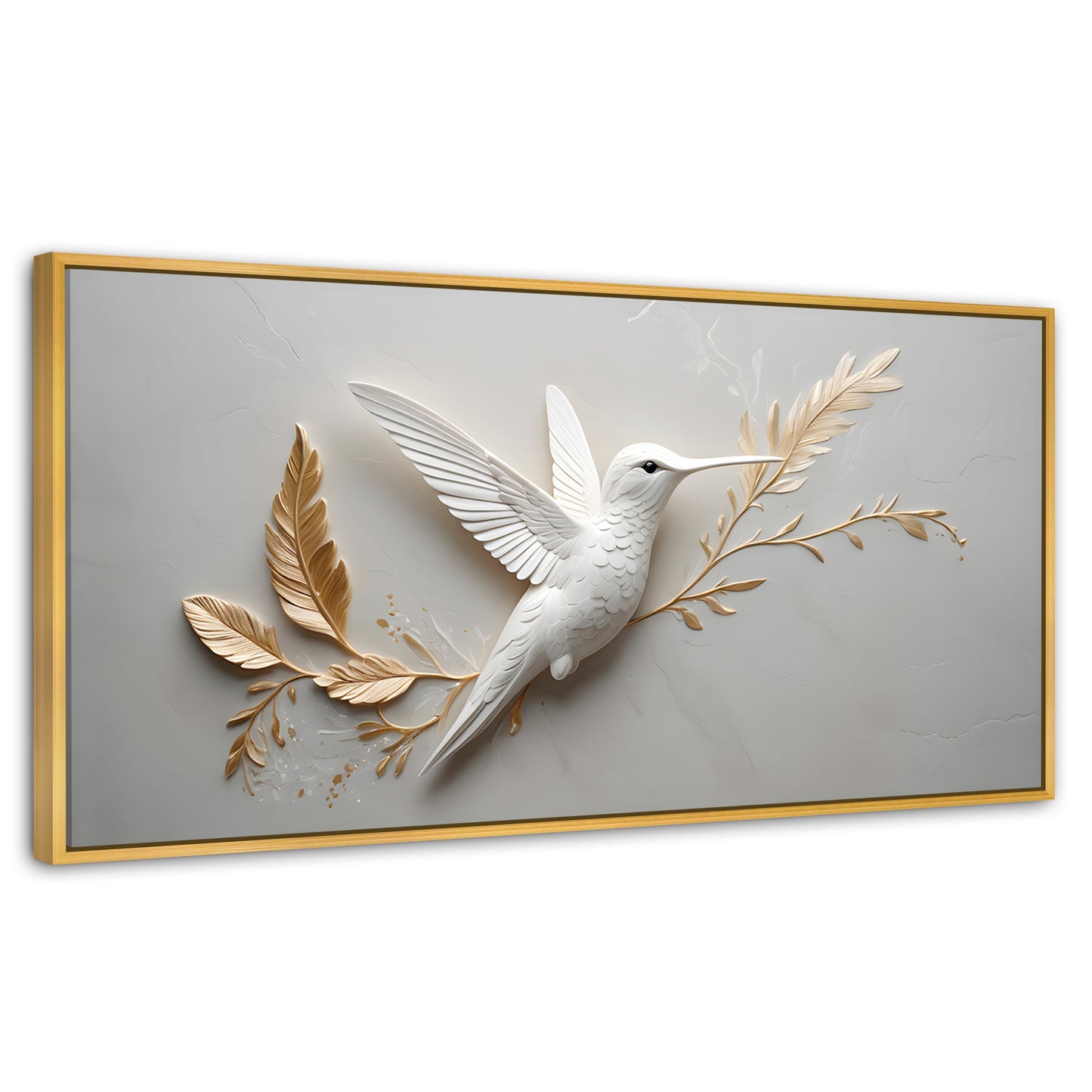Cuadros Decorativos Canvas Revolution | Colibri Armonioso | Panoramico | Portada | Marco Madera