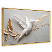 Cuadros Decorativos Canvas Revolution | Colibri Armonioso | Rectangular | Portada | Marco Dorado