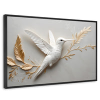 Cuadros Decorativos Canvas Revolution | Colibri Armonioso | Rectangular | Portada | Marco Negro