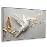 Cuadros Decorativos Canvas Revolution | Colibri Armonioso | Rectangular | Portada | Marco Plateado