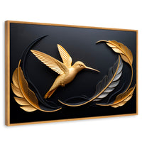 Cuadros Decorativos Canvas Revolution | Colibri Brillante | Rectangular | Portada | Marco Madera