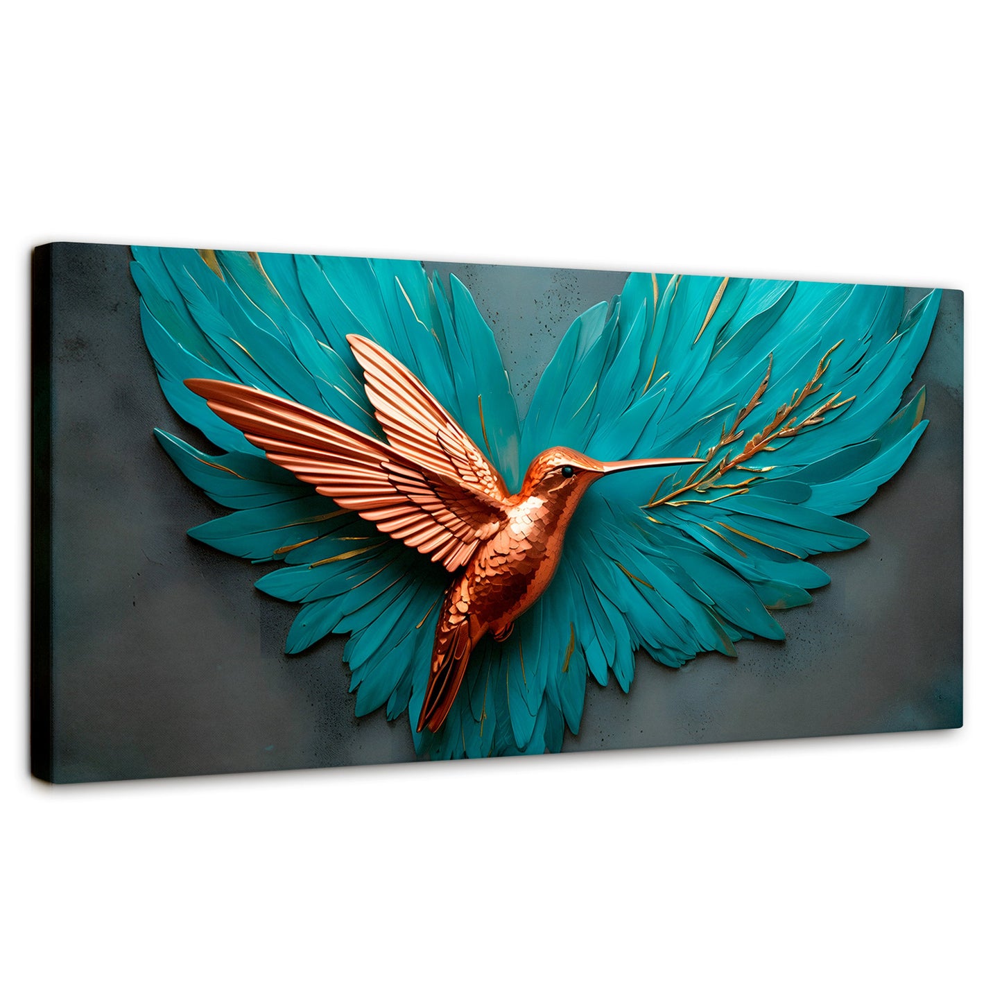 Cuadros Decorativos Canvas Revolution | Colibri Celeste | Panoramico | Portada | Marco SinMarco